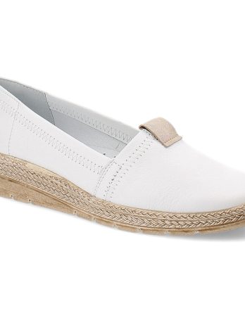Białe Półbuty Pollonus Modne Obuwie Damskie kolor biały