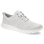 Białe Półbuty Pollonus Wygodne Skórzane Obuwie kolor biały