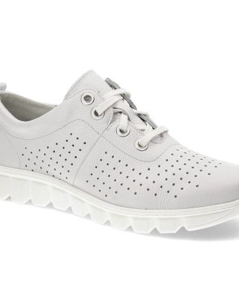 Białe Półbuty Pollonus Wygodne Skórzane Obuwie kolor biały