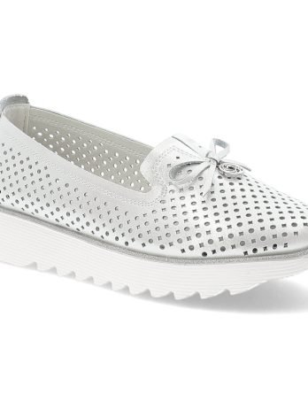 Białe Półbuty S.Barski Eleganckie Obuwie Damskie kolor biały