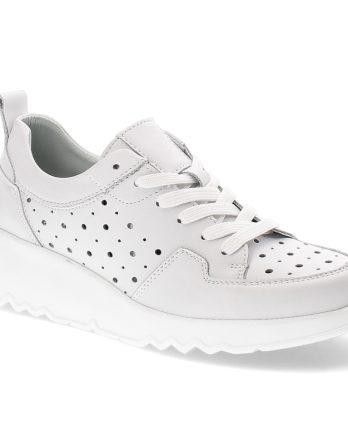 Białe Półbuty S.Barski Modne Obuwie Damskie kolor biały