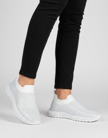 Białe Półbuty S.Barski Modne Sportowe Obuwie Damskie kolor biały