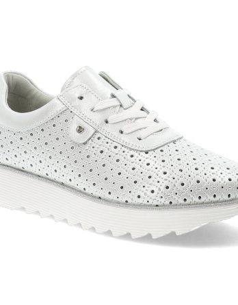 Białe Półbuty S.Barski Stylowe Obuwie Damskie kolor biały