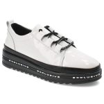 Białe Półbuty S.Barski Stylowe Obuwie Damskie kolor biały