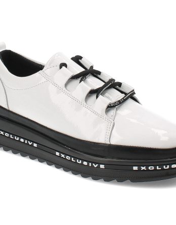 Białe Półbuty S.Barski Stylowe Obuwie Damskie kolor biały