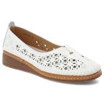 Białe Półbuty S.Barski Wygodne Wsuwane Obuwie Damskie kolor biały