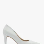 Białe czółenka na szpilce kolor Biały.