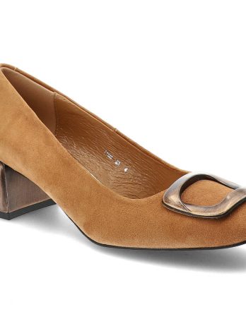 Brązowe Czółenka Espirito Eleganckie Buty Damskie kolor brązowy.