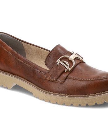 Brązowe Półbuty Armodo Eleganckie Mokasyny Damskie kolor brązowy