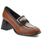 Brązowe Półbuty Armodo Modne buty Damskie kolor brązowy