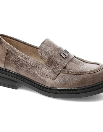 Brązowe Półbuty Armodo Wsuwane Obuwie Damskie kolor brązowy