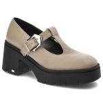 Brązowe Półbuty Karino Modne Skórzane Buty Damskie kolor brązowy