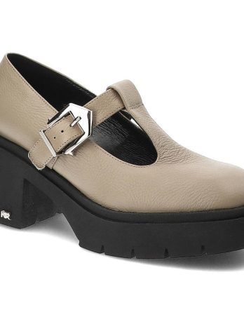 Brązowe Półbuty Karino Modne Skórzane Buty Damskie kolor brązowy