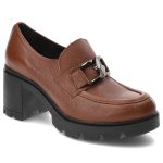 Brązowe Półbuty Lemar Damskie Wygodne Obuwie kolor brązowy