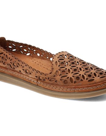 Brązowe Półbuty Venezia Stylowe Obuwie Damskie kolor brązowy