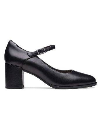 Clarks Skórzane czółenka "Freva 55" w kolorze czarnym rozmiar: 38 kolor black.