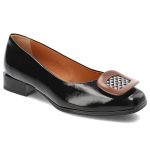 Czarne Czółenka Armodo Eleganckie Obuwie Damskie Z Broszką kolor czarny.