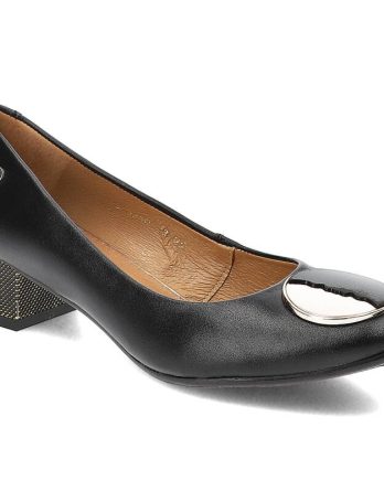 Czarne Czółenka Maciejka Buty Na Obcasie kolor czarny.