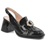 Czarne Czółenka Simen Eleganckie Obuwie Damskie kolor czarny.