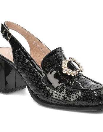 Czarne Czółenka Simen Eleganckie Obuwie Damskie kolor czarny.