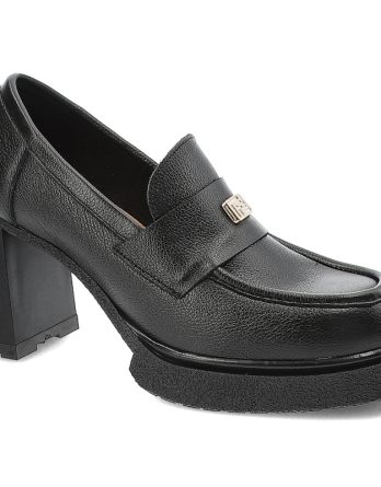 Czarne Półbuty Armodo Eleganckie Obuwie Damskie Na Obcasie kolor czarny