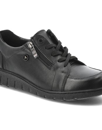 Czarne Półbuty Armodo Obuwie Damskie Ze Skóry Naturalnej kolor czarny