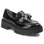 Czarne Półbuty Armodo Stylowe Mokasyny Damskie kolor czarny