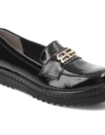 Czarne Półbuty Armodo Stylowe Wsuwane Obuwie Damskie kolor czarny