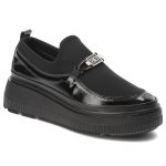 Czarne Półbuty Bombonella Modne Wsuwane Obuwie Damskie kolor czarny