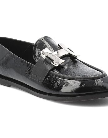 Czarne Półbuty Carinii Eleganckie Obuwie Damskie kolor czarny