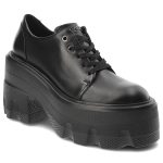 Czarne Półbuty Carinii Modne Obuwie Damskie kolor czarny