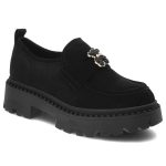 Czarne Półbuty Chebello Damskie Eleganckie Obuwie kolor czarny