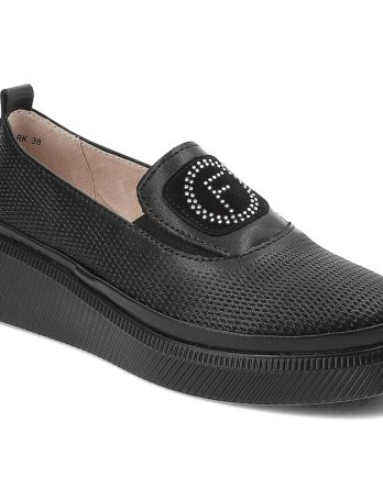 Czarne Półbuty Filippo Eleganckie Obuwie Damskie kolor czarny