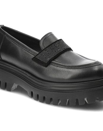 Czarne Półbuty Karino Eleganckie Skórzane Buty kolor czarny
