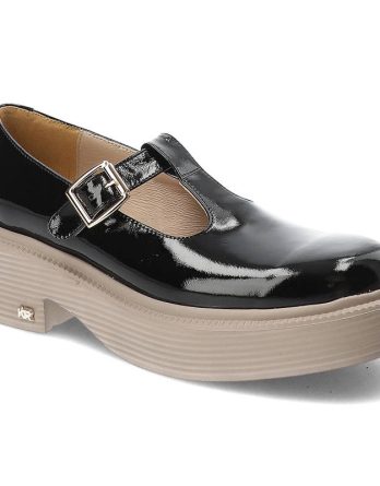 Czarne Półbuty Karino Eleganckie Skórzane Buty kolor czarny