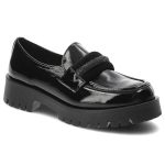 Czarne Półbuty Lemar Eleganckie Skórzane Buty kolor czarny