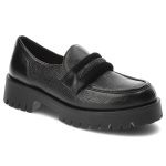 Czarne Półbuty Lemar Eleganckie Skórzane Buty kolor czarny