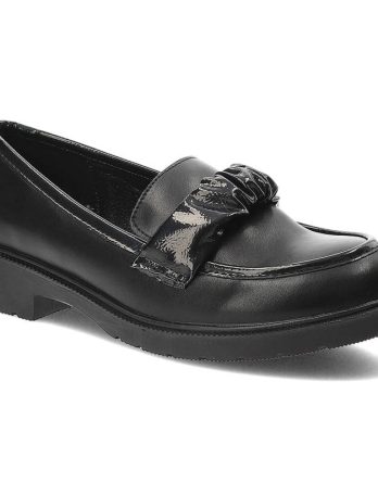 Czarne Półbuty S. Barski Eleganckie Buty kolor czarny
