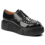 Czarne Półbuty Simen Eleganckie Obuwie Damskie kolor czarny