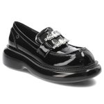 Czarne Półbuty Tuffoni Damskie Eleganckie Obuwie kolor czarny