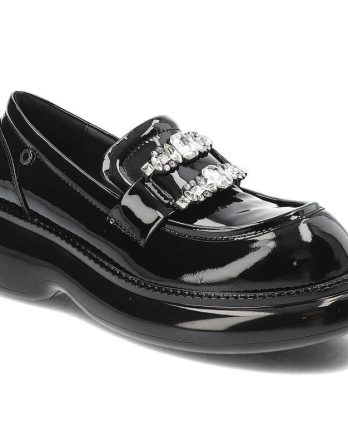 Czarne Półbuty Tuffoni Damskie Eleganckie Obuwie kolor czarny