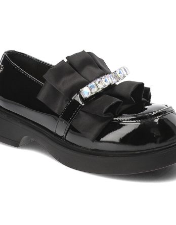 Czarne Półbuty Tuffoni Eleganckie Buty Damskie Premium kolor czarny