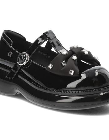 Czarne Półbuty Tuffoni Stylowe Obuwie Damskie kolor czarny