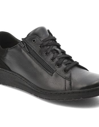 Czarne Półbuty Wasak Wygodne Obuwie Damskie kolor czarny