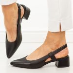 Czarne skórzane czółenka damskie T.Sokolski 536 kolor Czarny.