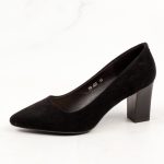 Czarne zamszowe czółenka damskie Sergio Leone Pb403 Mic kolor Czarny.