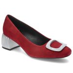 Czerwone Czółenka Espirito Eleganckie Buty Damskie kolor czerwony.