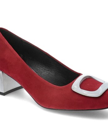 Czerwone Czółenka Espirito Eleganckie Buty Damskie kolor czerwony.