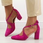 Czółenka damskie skórzane Prestige 2045 Fuksja kolor Fuksja.