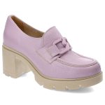 Fioletowe Półbuty Lemar Damskie Stylowe Obuwie kolor fioletowy
